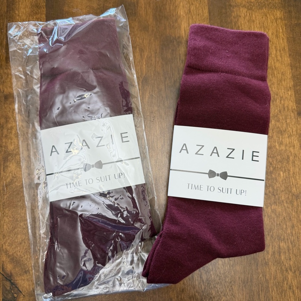 2 Azazie Formal Men’s Dress Socks Cabarnet